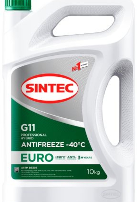 Антифриз SINTEC EURO G11 green -40 10кг