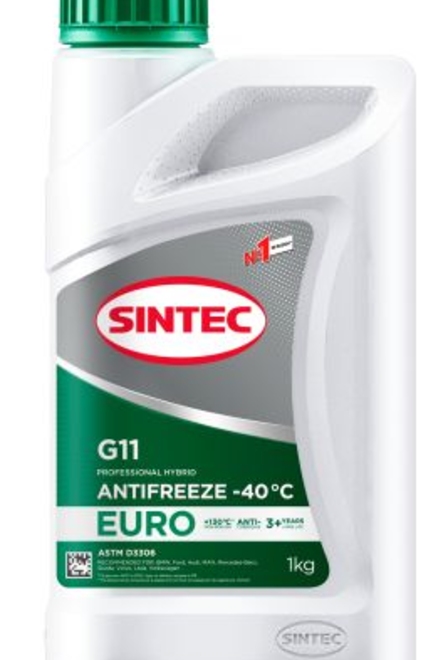 Антифриз SINTEC EURO G11 green -40 1кг (новый)  / 12шт