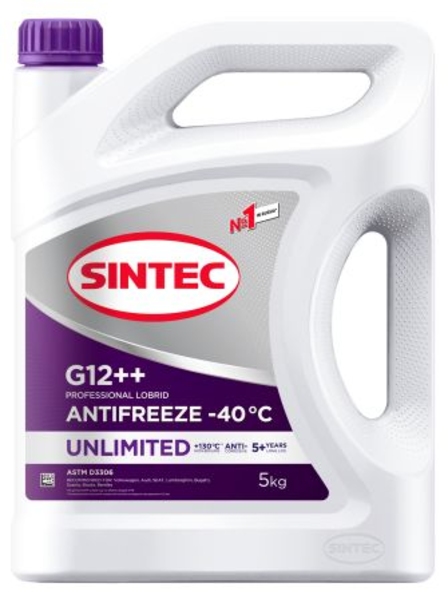 Антифриз SINTEC UNLIMITED G12++ violet -40 5кг