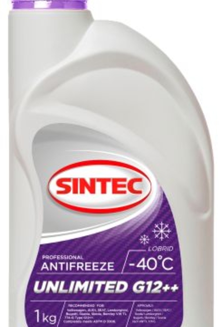 Антифриз SINTEC UNLIMITED -40 G12++ Фиолетовый (смеш. с любым антиф.) 1кг / 15шт.